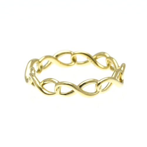 Tiffany Infinity Rings Yellow Gold (18K) Fashion No Stone Band Ring Gold