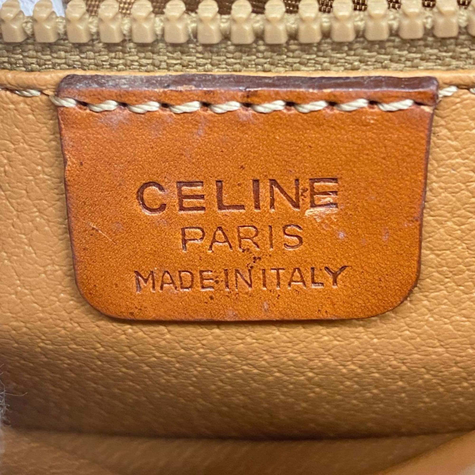 Celine Shoulder Bag Macadam Beige Women's