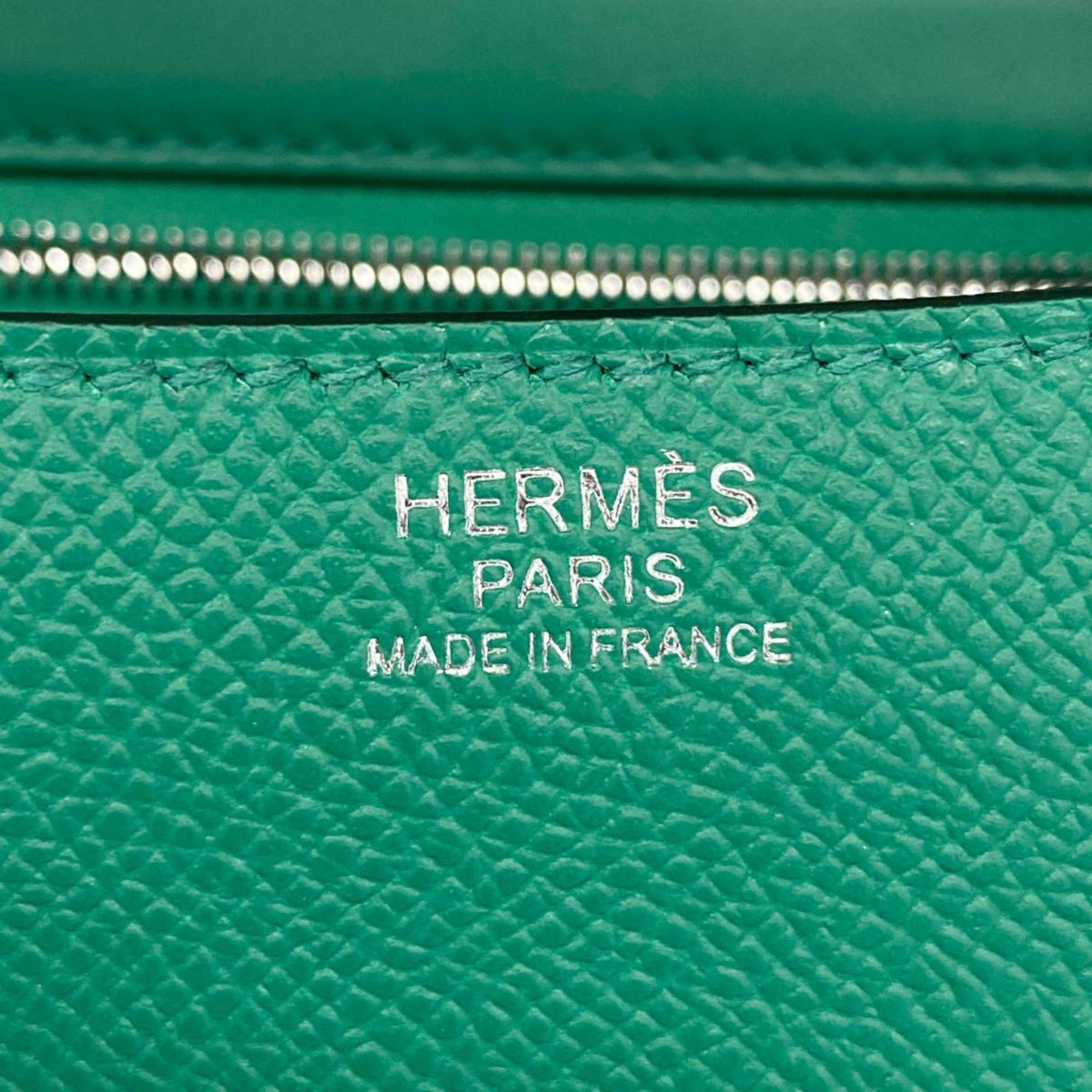 Hermes Shoulder Bag Constance 24 B Stamp Veau Epsom Vert Jade Women's