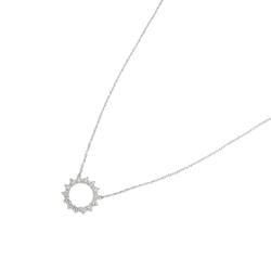 Tiffany & Co. Circle Small Diamond Necklace 40cm Pt Platinum