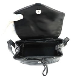 Yves Saint Laurent Saint Laurent Paris Loulou Backpack Leather Black 487220 Silver Hardware