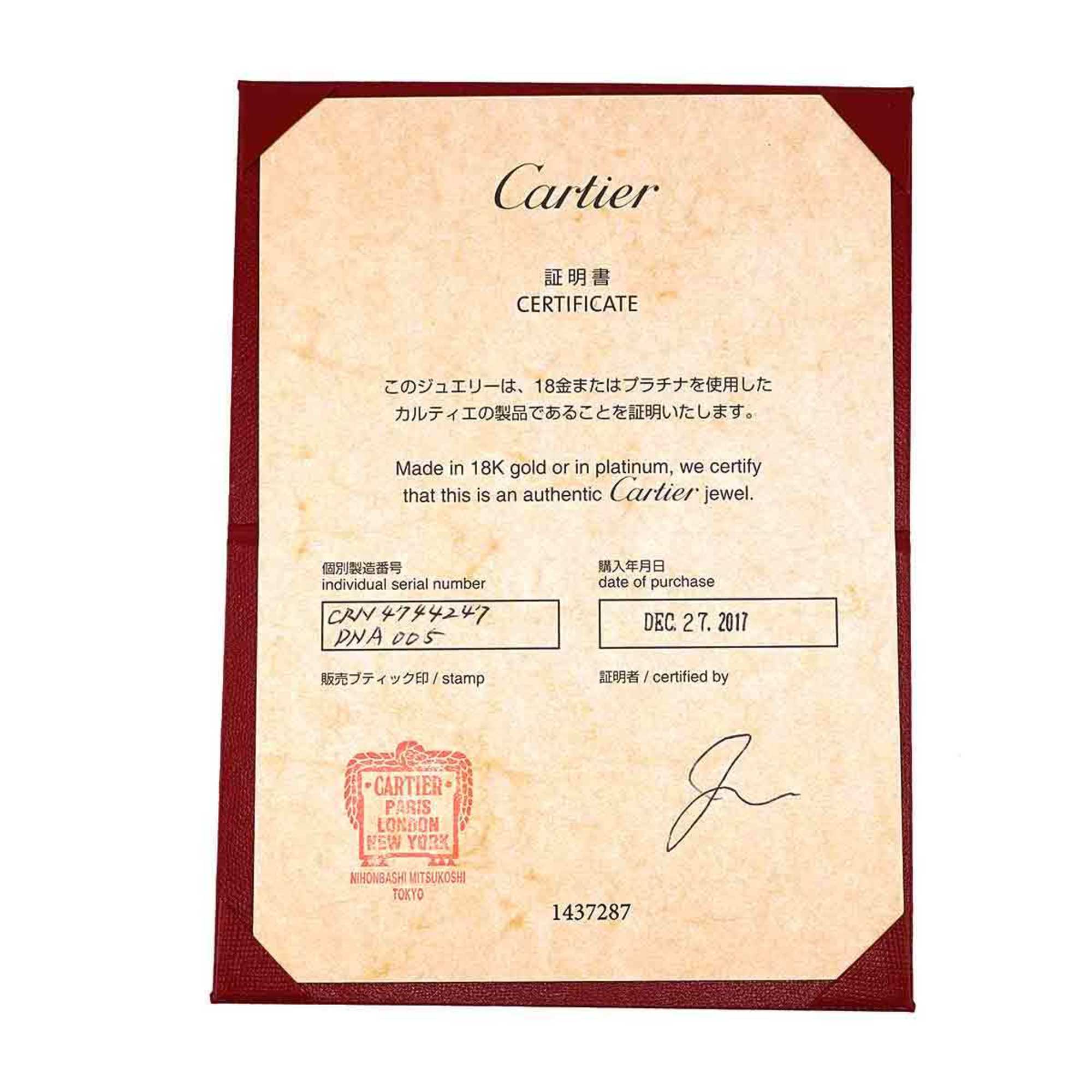 Cartier Etincel Half #47 Ring Diamond 0.18ct Pt Platinum