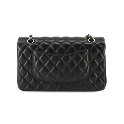 CHANEL Matelasse 25 Chain Shoulder Bag Leather Black A01112 Silver Hardware