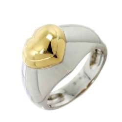 Van Cleef & Arpels 10-size ring, K18 YG WG yellow and white gold 750 heart ring