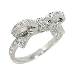 Christian Dior #51 Ring Diamond K18WG White Gold 750 Ribbon