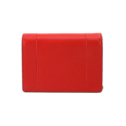 Valentino Garavani V Chain Shoulder Bag Leather Red White Logos