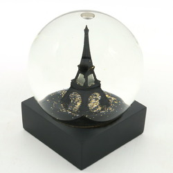 SAINT LAURENT PARIS Yves Saint Laurent YSL Snow Globe Rive Droit Eiffel Tower Object Black Gold