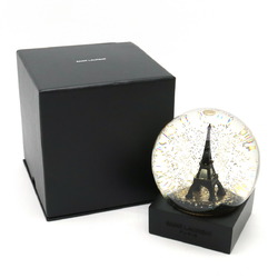 SAINT LAURENT PARIS Yves Saint Laurent YSL Snow Globe Rive Droit Eiffel Tower Object Black Gold