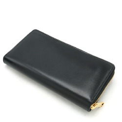 GUCCI Horsebit 1955 Round Long Wallet Leather Black 621889