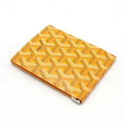GOYARD Goyard Saint Thomas Bi-fold Wallet with Money Clip Bill Herringbone Pattern PVC Leather Yellow