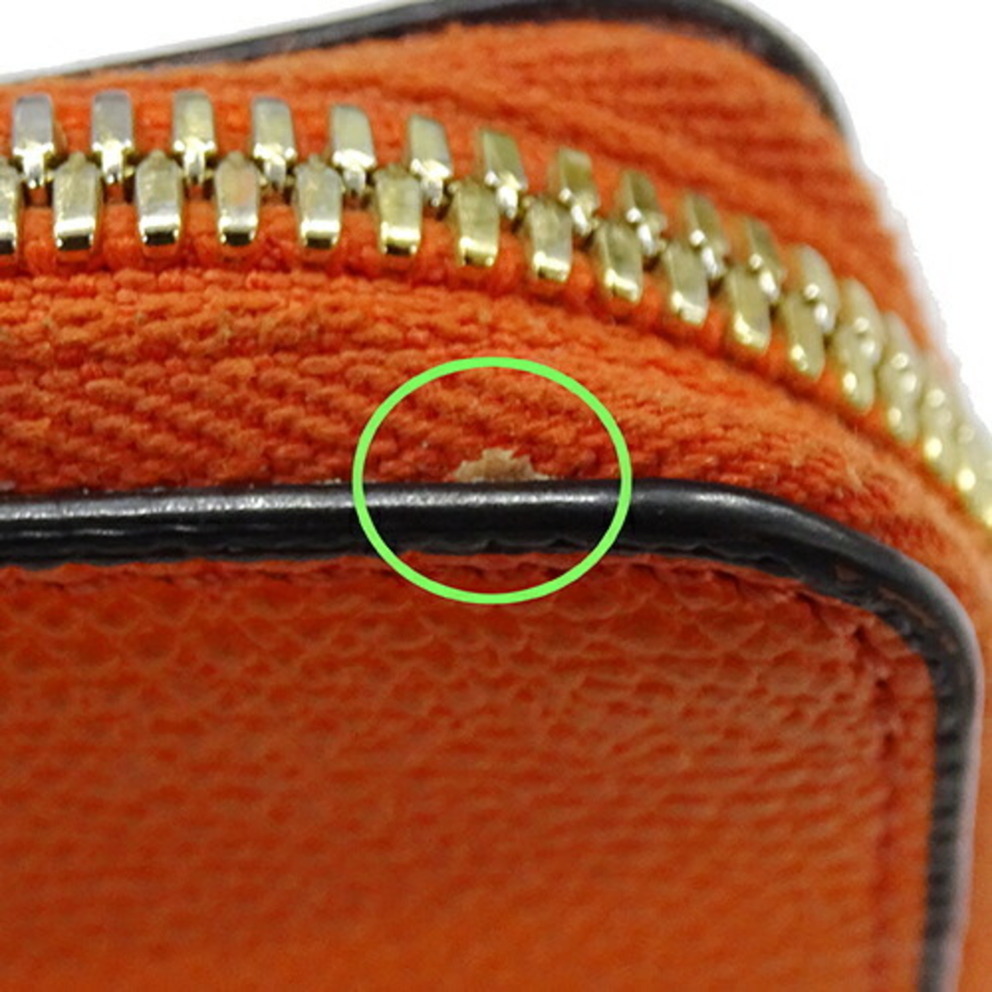 Valextra Women's Key Case, Coin Purse, Leather, Zip Holder, Orange, Compact