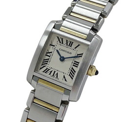 Cartier Tank Francaise SM Ladies Watch Quartz Stainless Steel SS Gold YG W51007Q4 Combination Polished