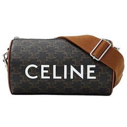 CELINE Bags for Women, Shoulder Bags, Triomphe Cylinder Black, Brown, Compact