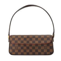 Louis Vuitton Damier Recoleta Shoulder Bag Ebene N51299 Brown Gold Hardware