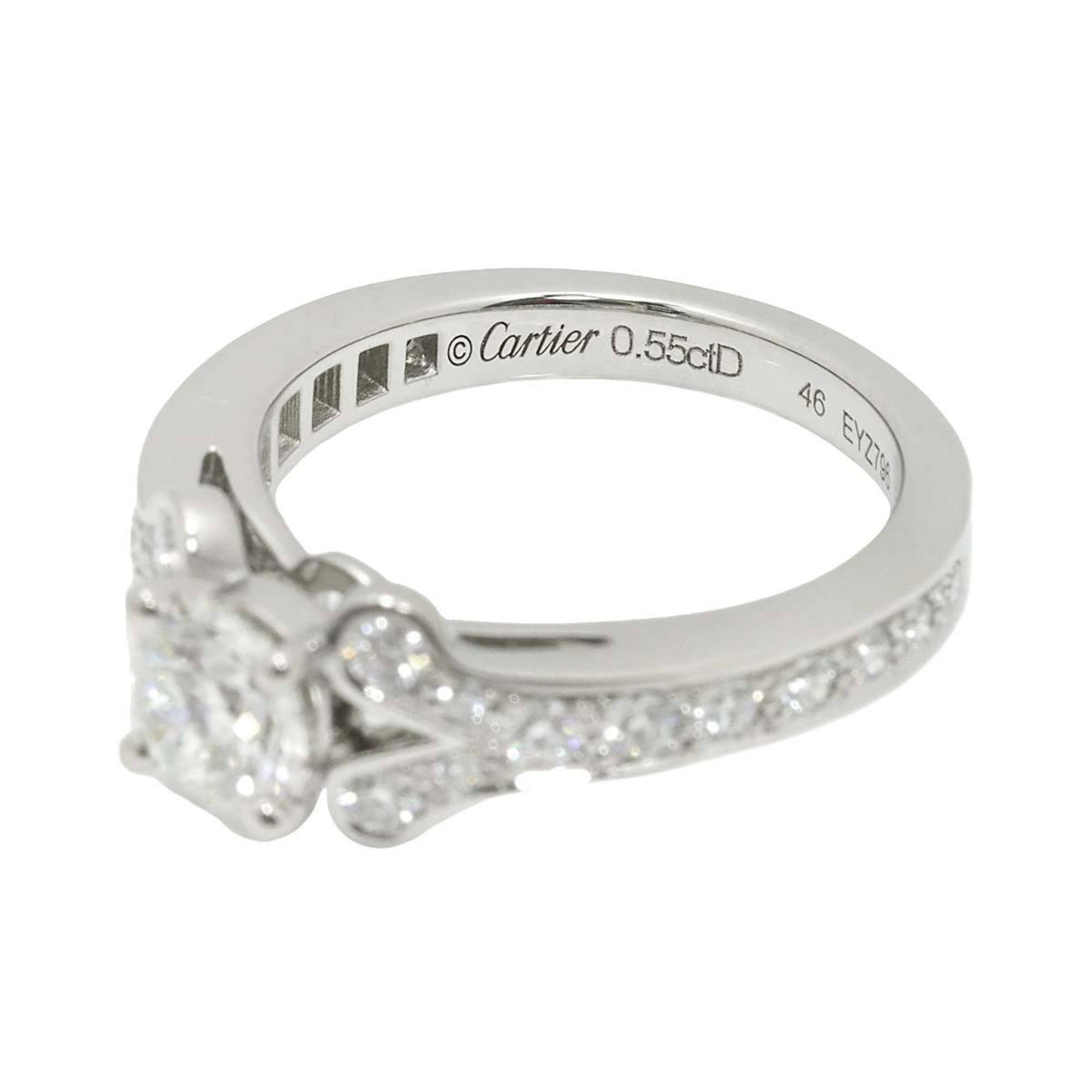 Cartier Ballerina Diamond 0.55ct H/VVS2/3EX #46 Ring Pt Platinum Ballerine