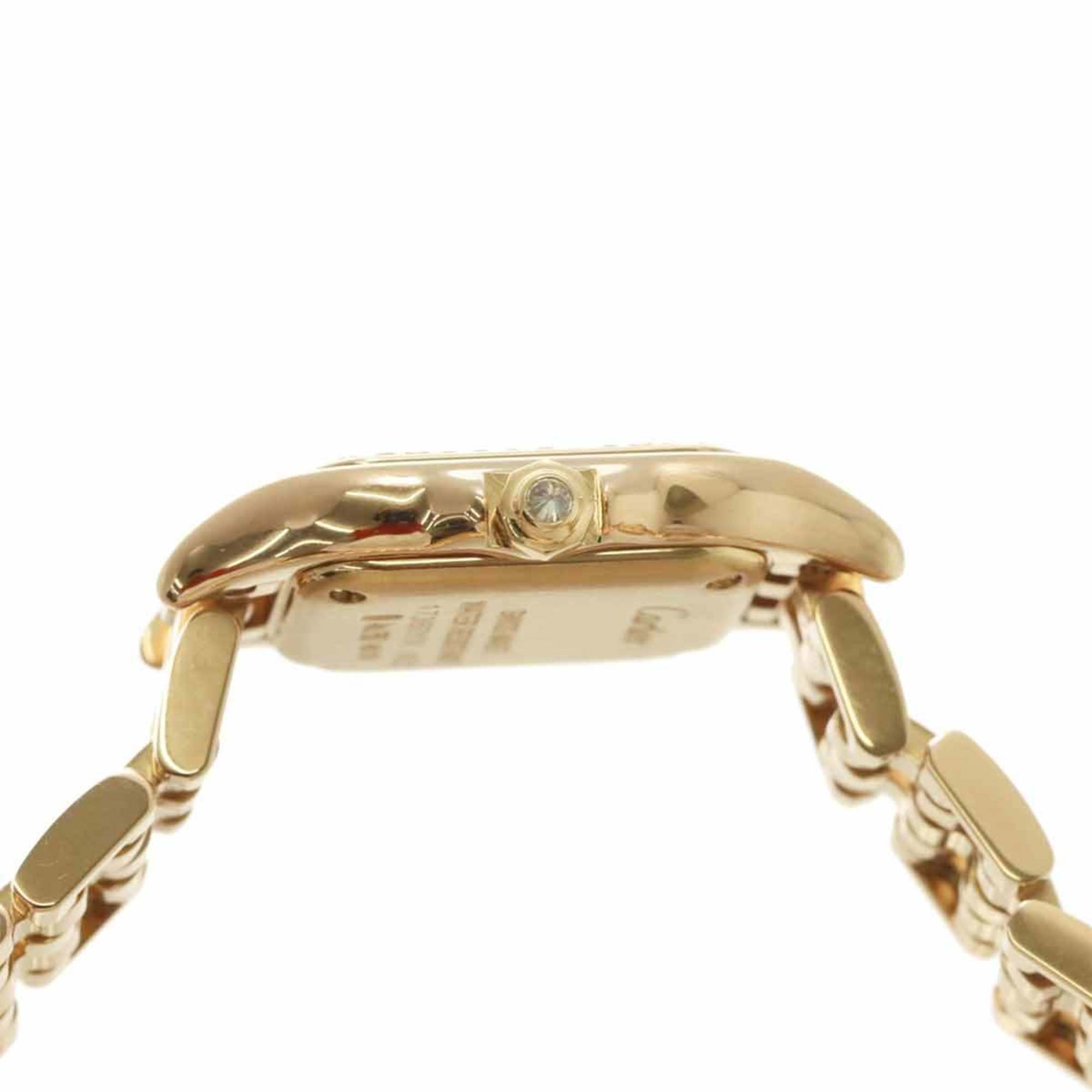 Cartier Panthere de SM WJPN0014 Ladies' Watch Diamond Bezel Silver Dial K18PG Pink Gold Quartz