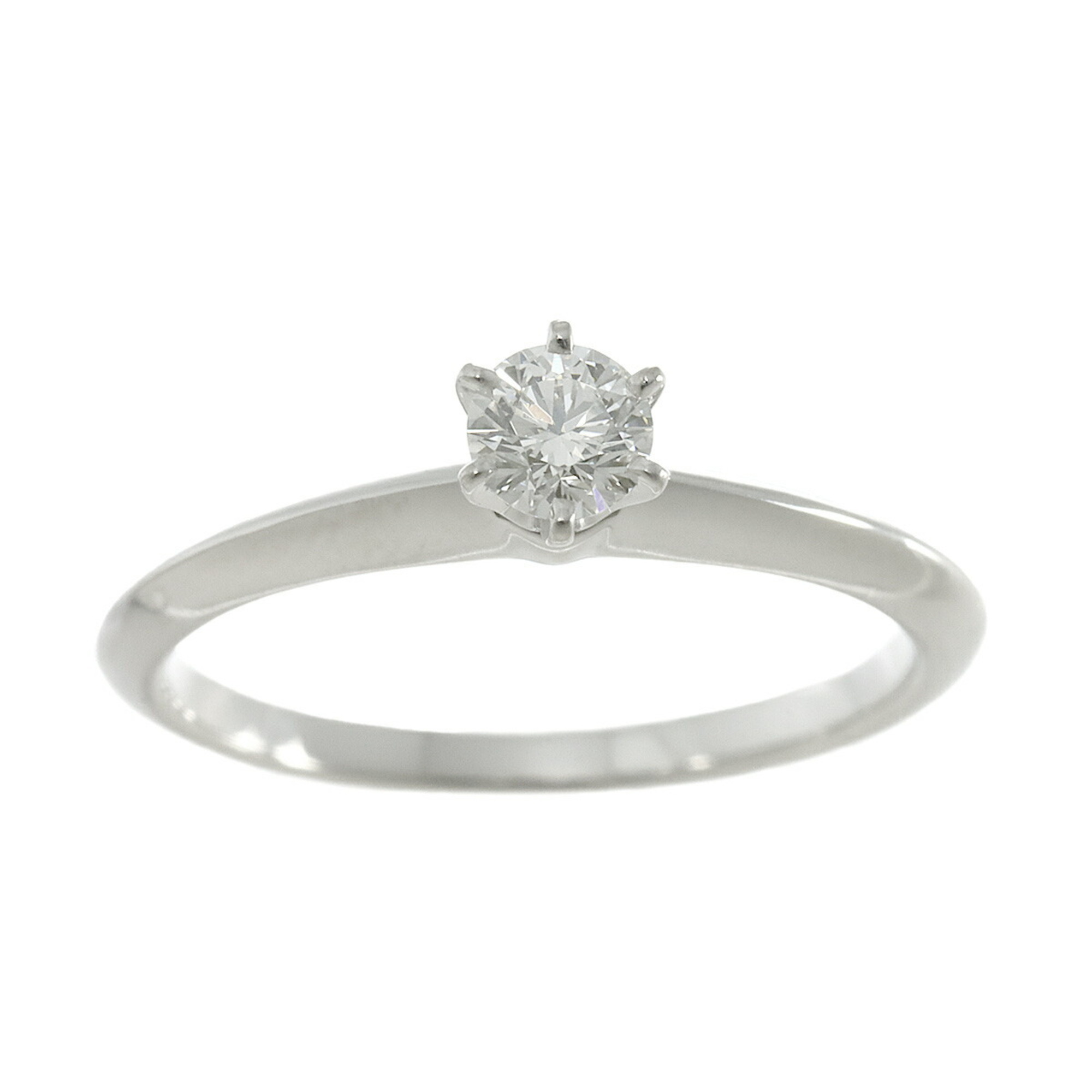 Tiffany & Co. Solitaire Diamond 0.24ct I/VS2/3EX Size 11.5 Ring Pt Platinum