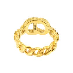 Christian Dior Clair D Lune Ring Gold Rhinestone S