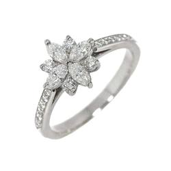 Tiffany & Co. Victoria Cluster Ring Size 8 Diamond Pt Platinum Flower