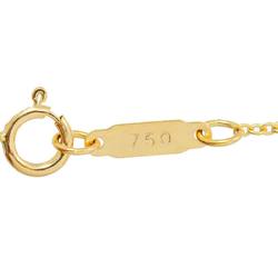 Tiffany & Co. Sapphire and Diamond Necklace 42cm K18 YG Yellow Gold 750 Ribbon