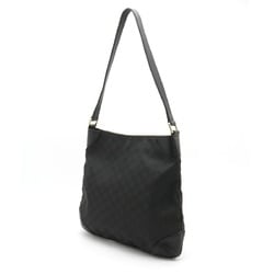 GUCCI GG nylon shoulder bag leather black 257296