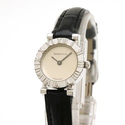 TIFFANY&Co. Tiffany Atlas Silver Dial SIRVER Leather Strap Women's Quartz Watch 1755