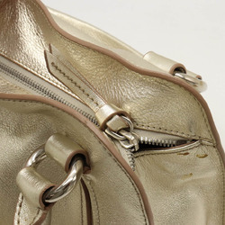 CELINE Tote bag, handbag, metallic leather, gold