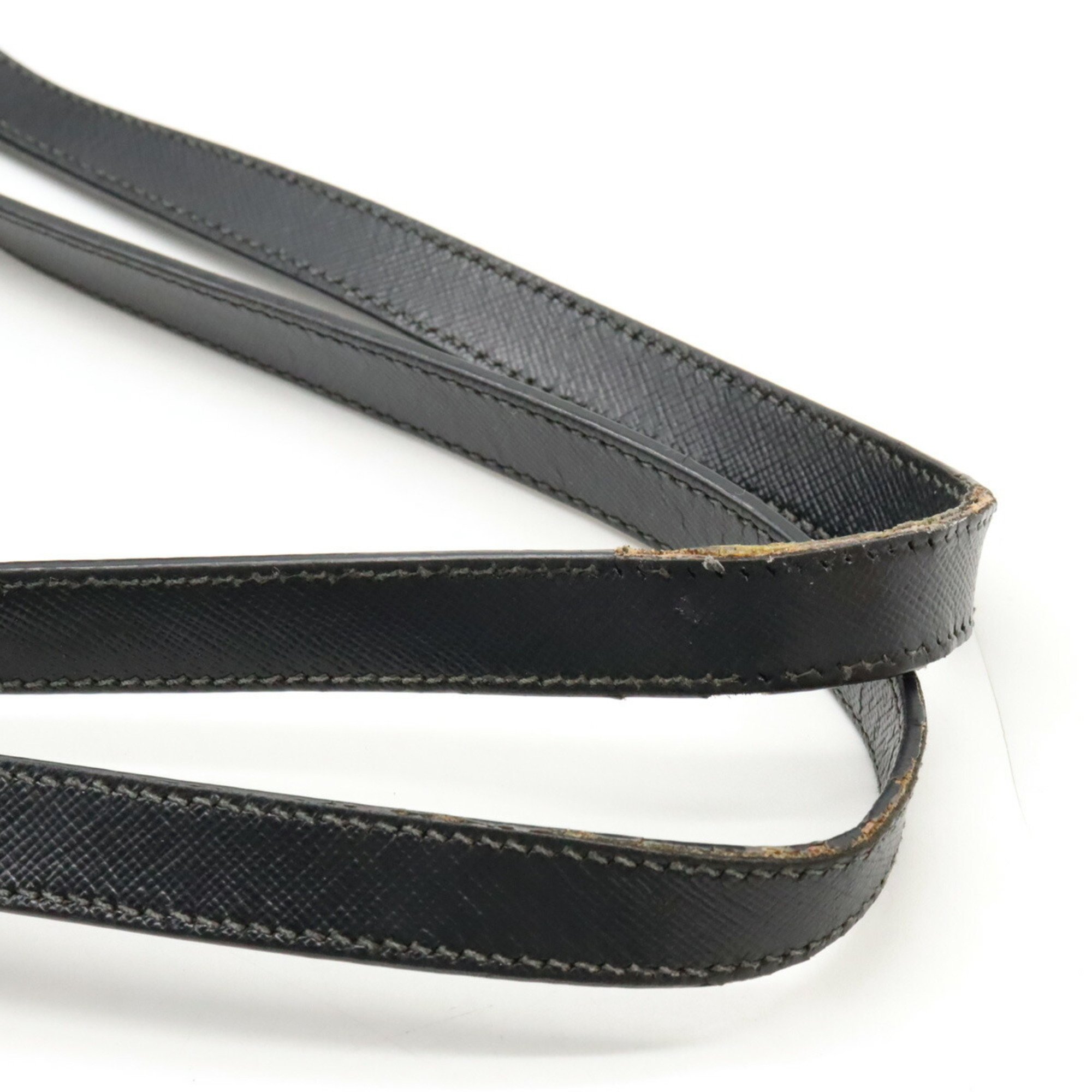PRADA Prada Tote Bag Shoulder Large Nylon Leather NERO Black BR4997