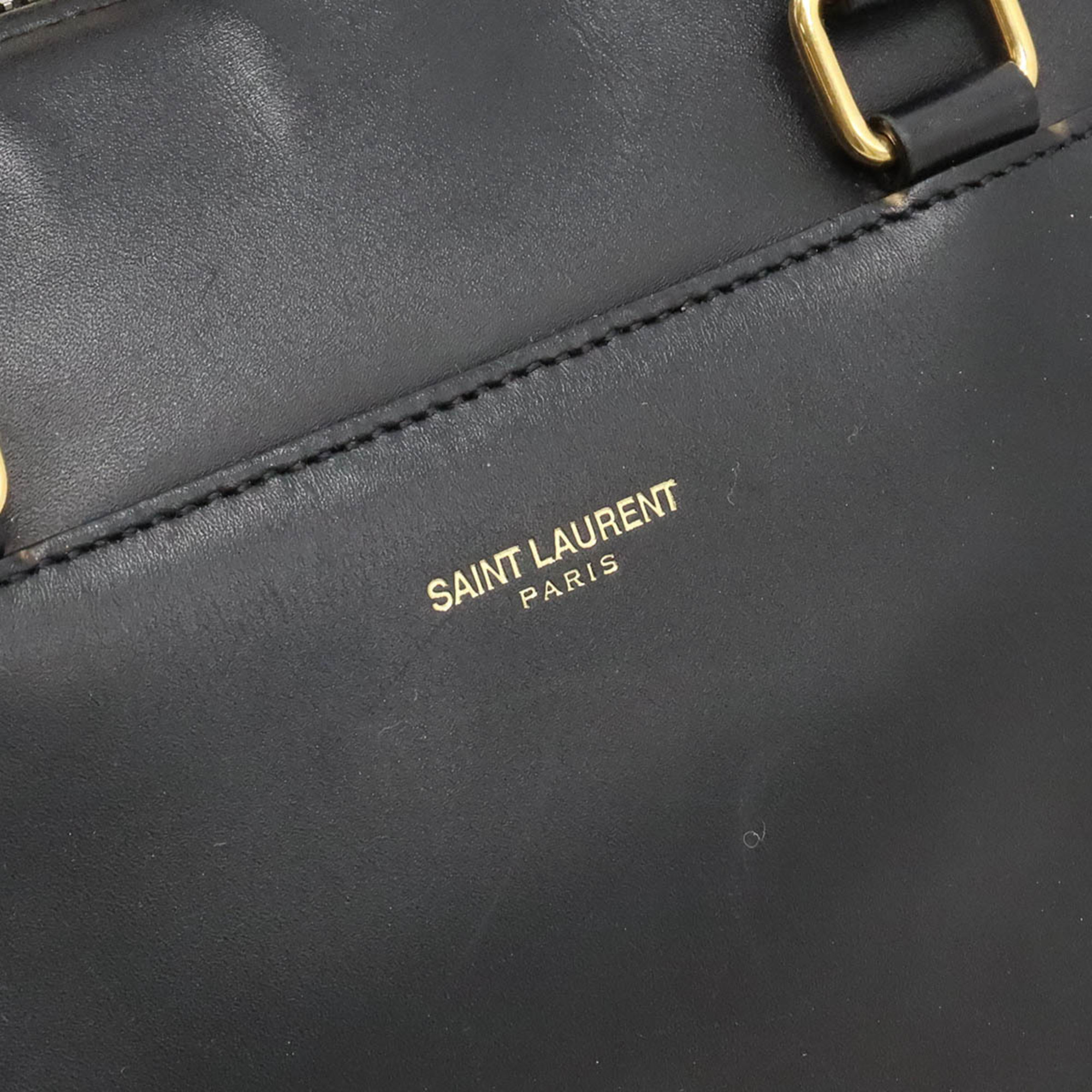 SAINT LAURENT PARIS YSL Yves Saint Laurent Baby Duffle Handbag Shoulder Leather Black 330958