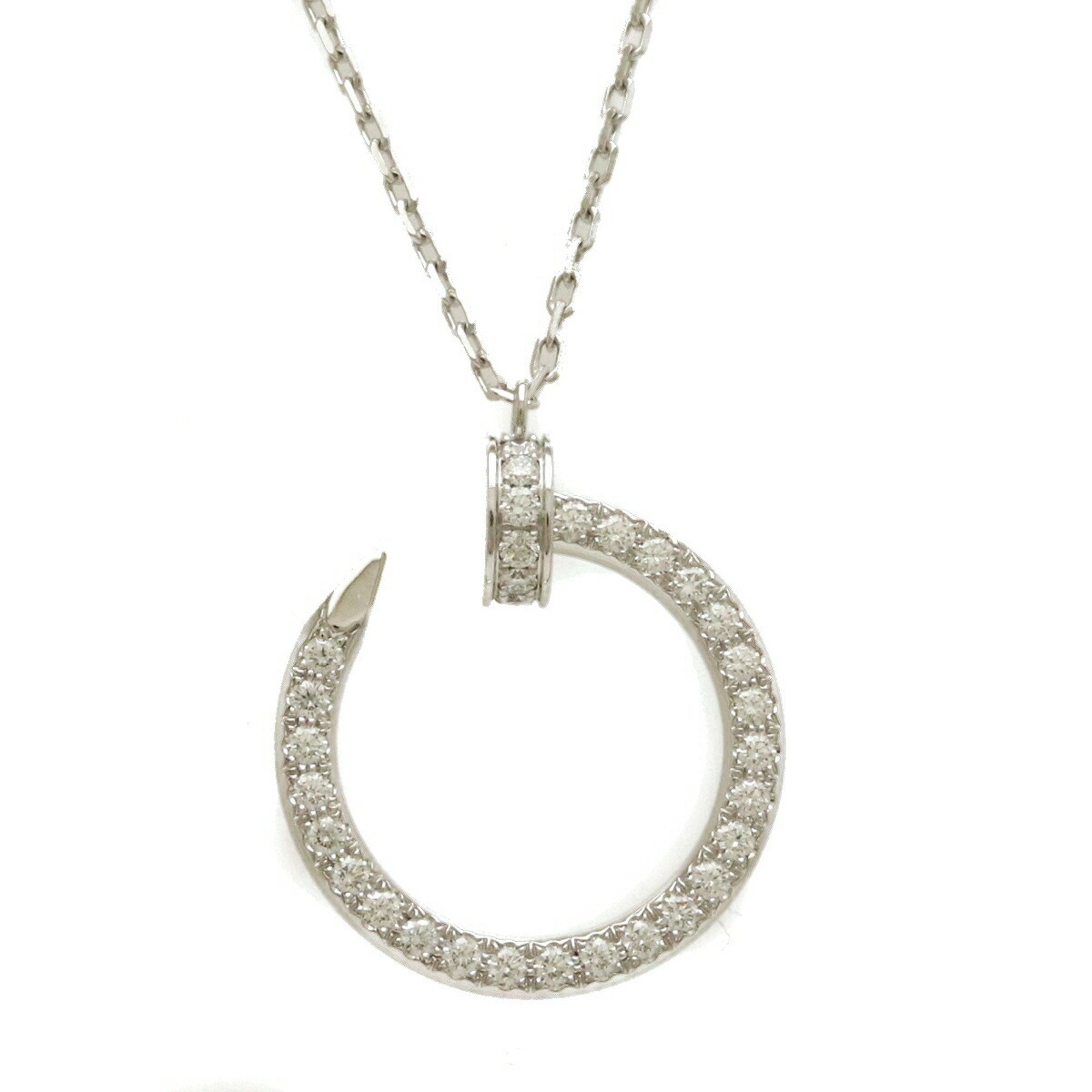 Cartier Juste un Clou Necklace Pendant K18WG 750WG White Gold Diamond D0.38ct B7224897