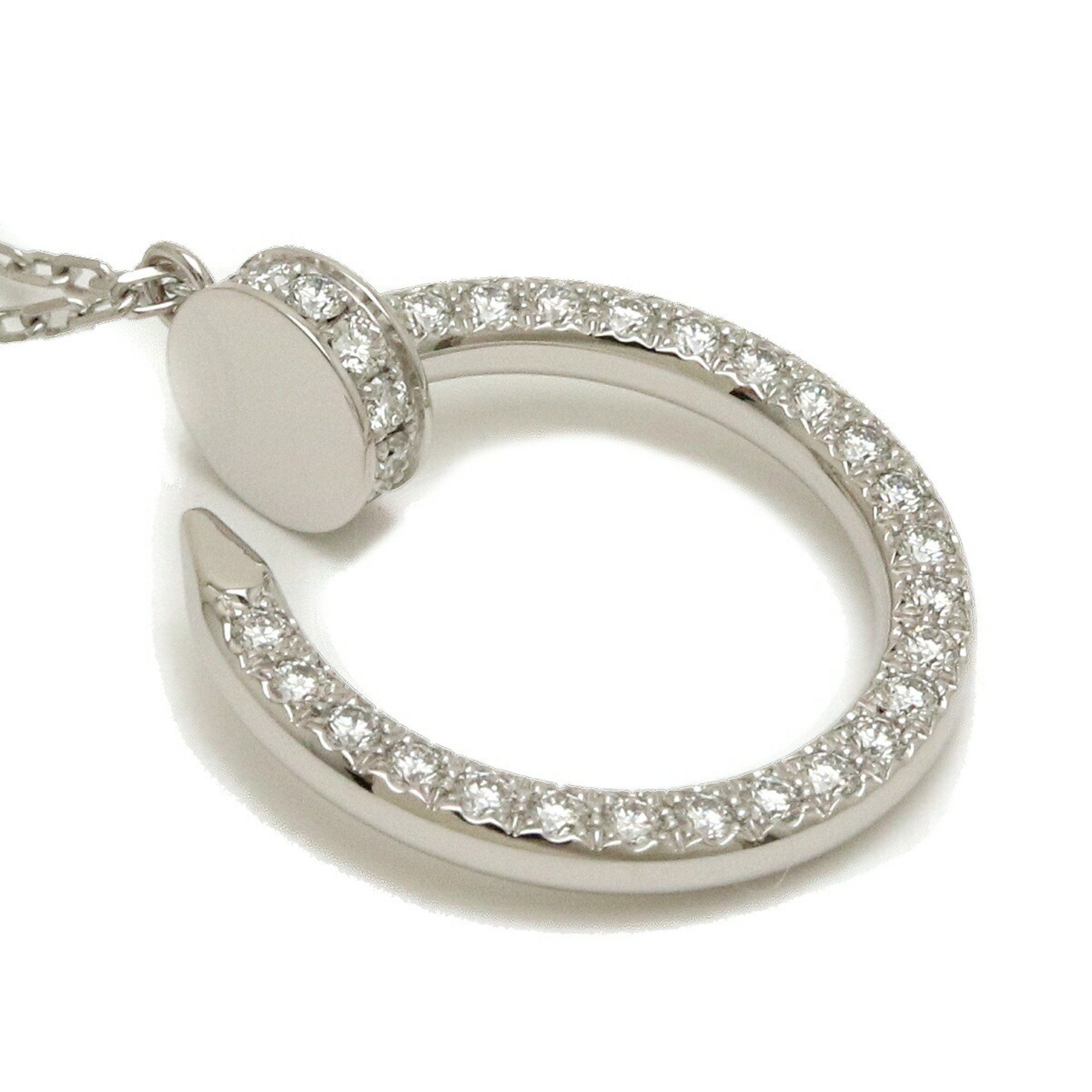 Cartier Juste un Clou Necklace Pendant K18WG 750WG White Gold Diamond D0.38ct B7224897