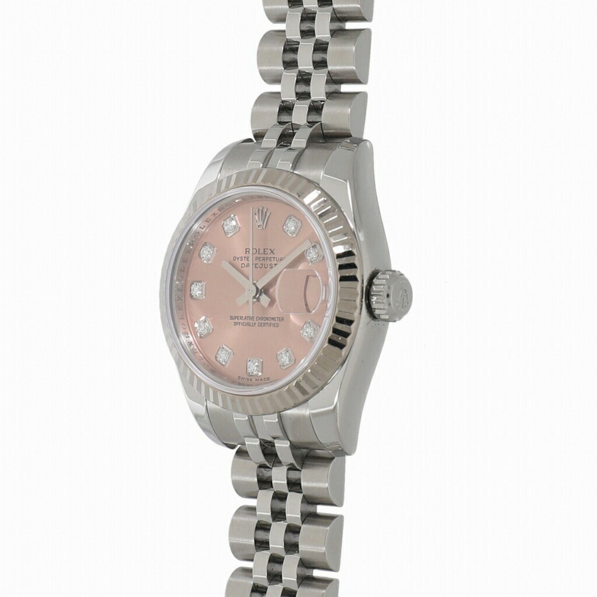 Rolex Datejust 179174G Z Series Pink *10P Diamond Ladies Watch