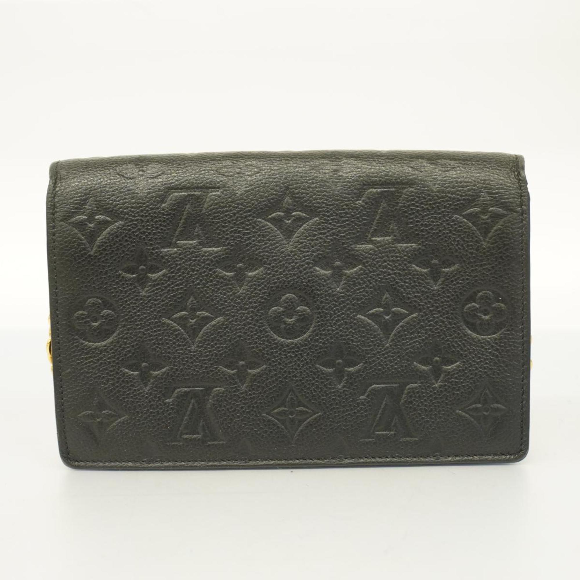 Louis Vuitton Shoulder Wallet Monogram Empreinte Portefeuille Vavant M67839 Noir Ladies