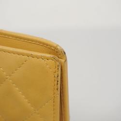 Chanel Long Wallet Cambon Lambskin Beige Women's