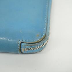 Hermes Long Wallet Azap T Engraved Swift Blue Paradise Men's Women's