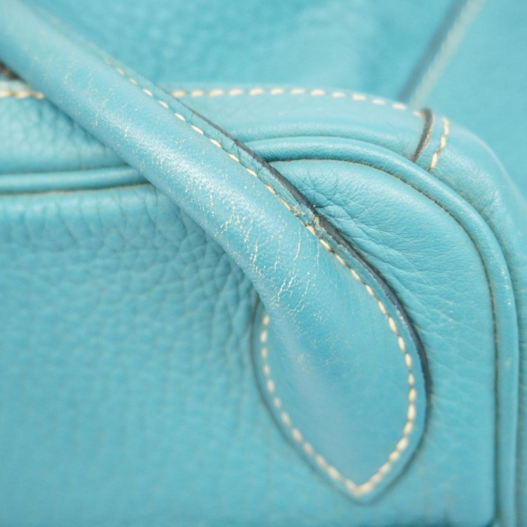 Hermes handbag Lindy 30 □K stamped Taurillon Clemence blue jean ladies