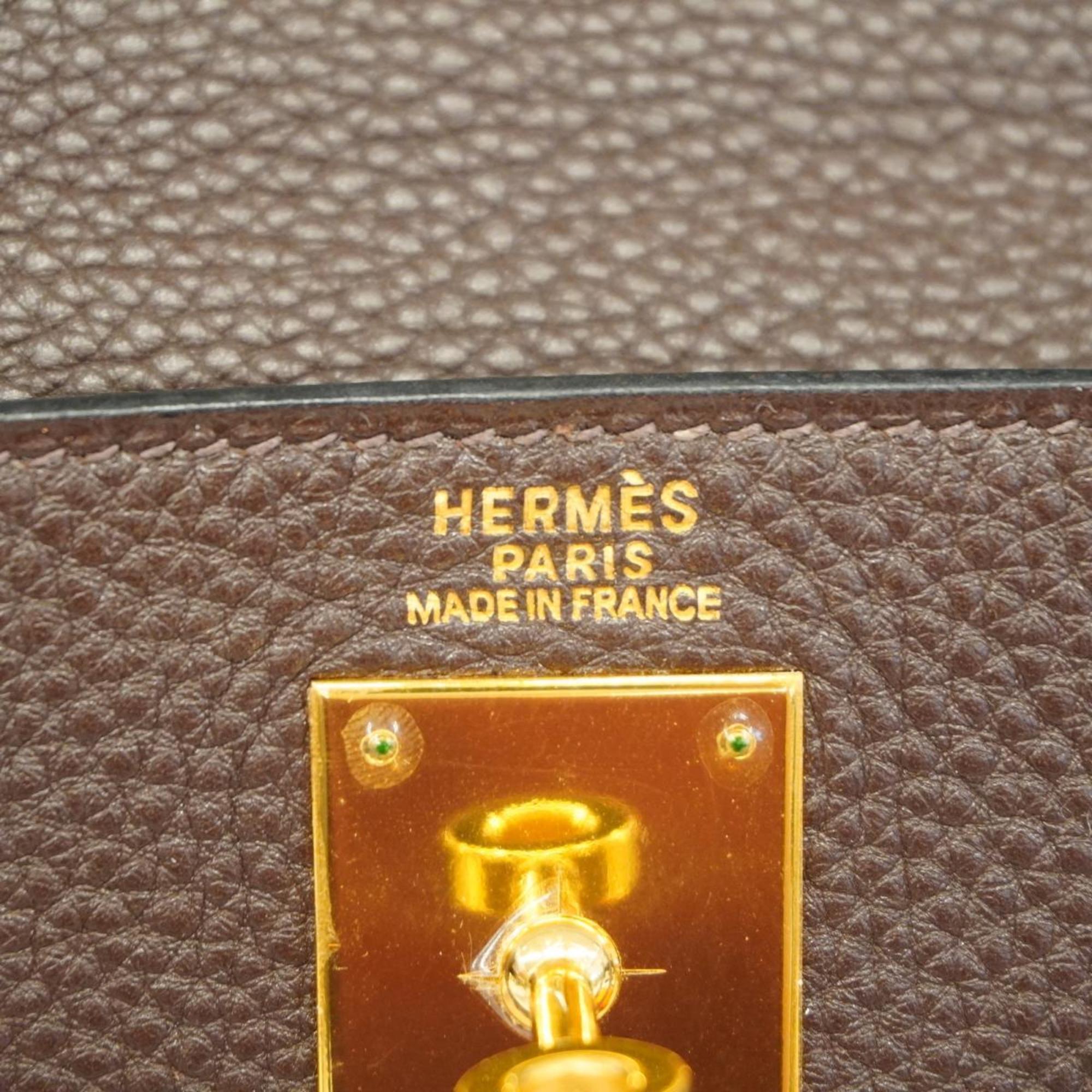 Hermes handbag Kelly 32 □H stamp Togo chocolate ladies