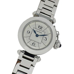 Cartier Miss Pasha Ladies Watch, Quartz, Stainless Steel, SS, W3140007, Silver, Polished
