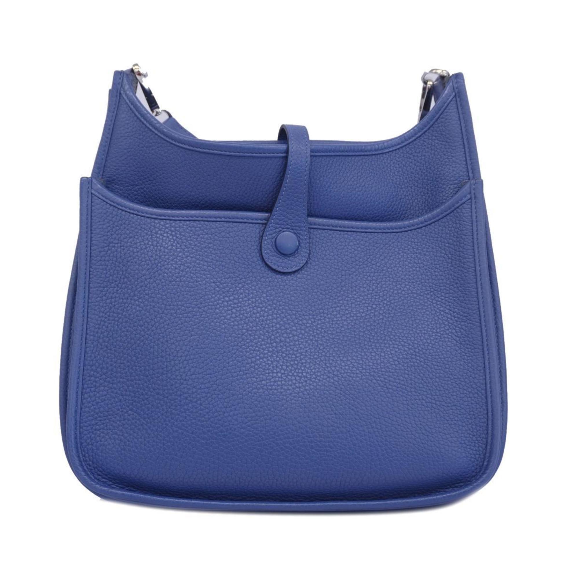 Hermes Shoulder Bag Evelyn 3PM C Stamp Taurillon Clemence Blue Brighton Women's