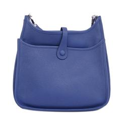 Hermes Shoulder Bag Evelyn 3PM C Stamp Taurillon Clemence Blue Brighton Women's