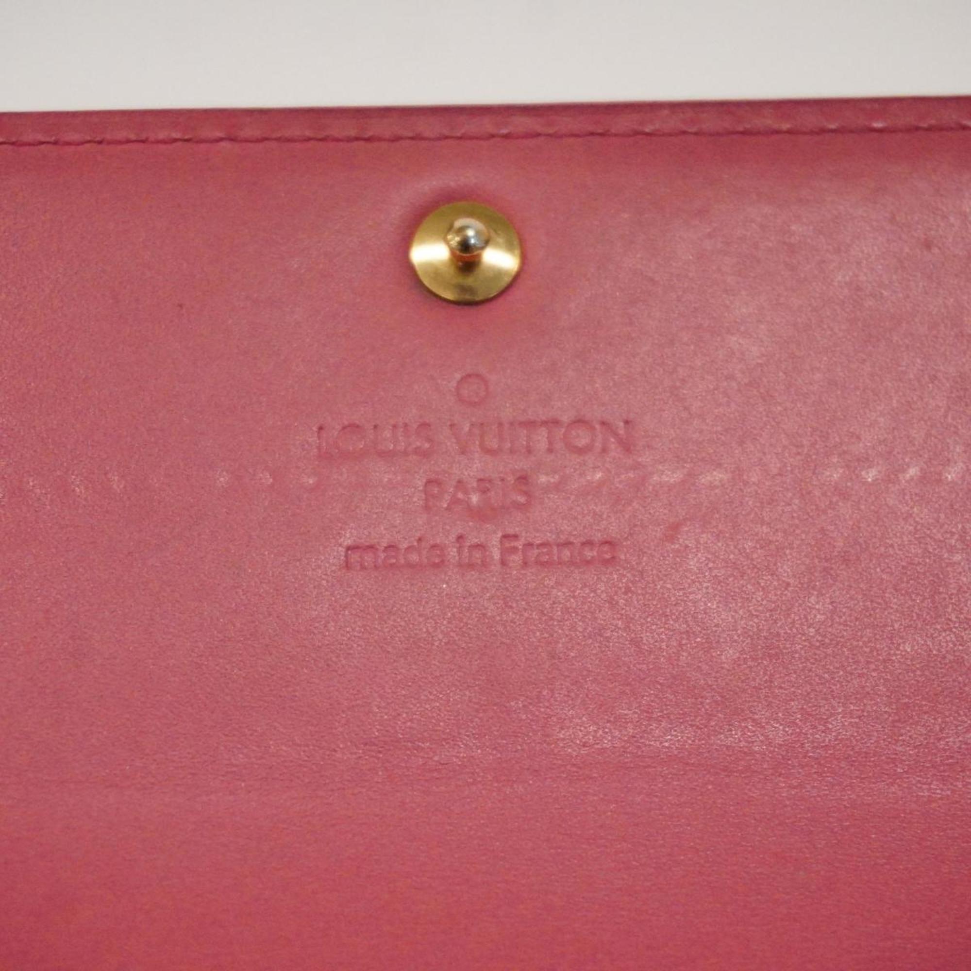 Louis Vuitton Long Wallet Vernis Portefeuille Sarah M9140F Framboise Ladies