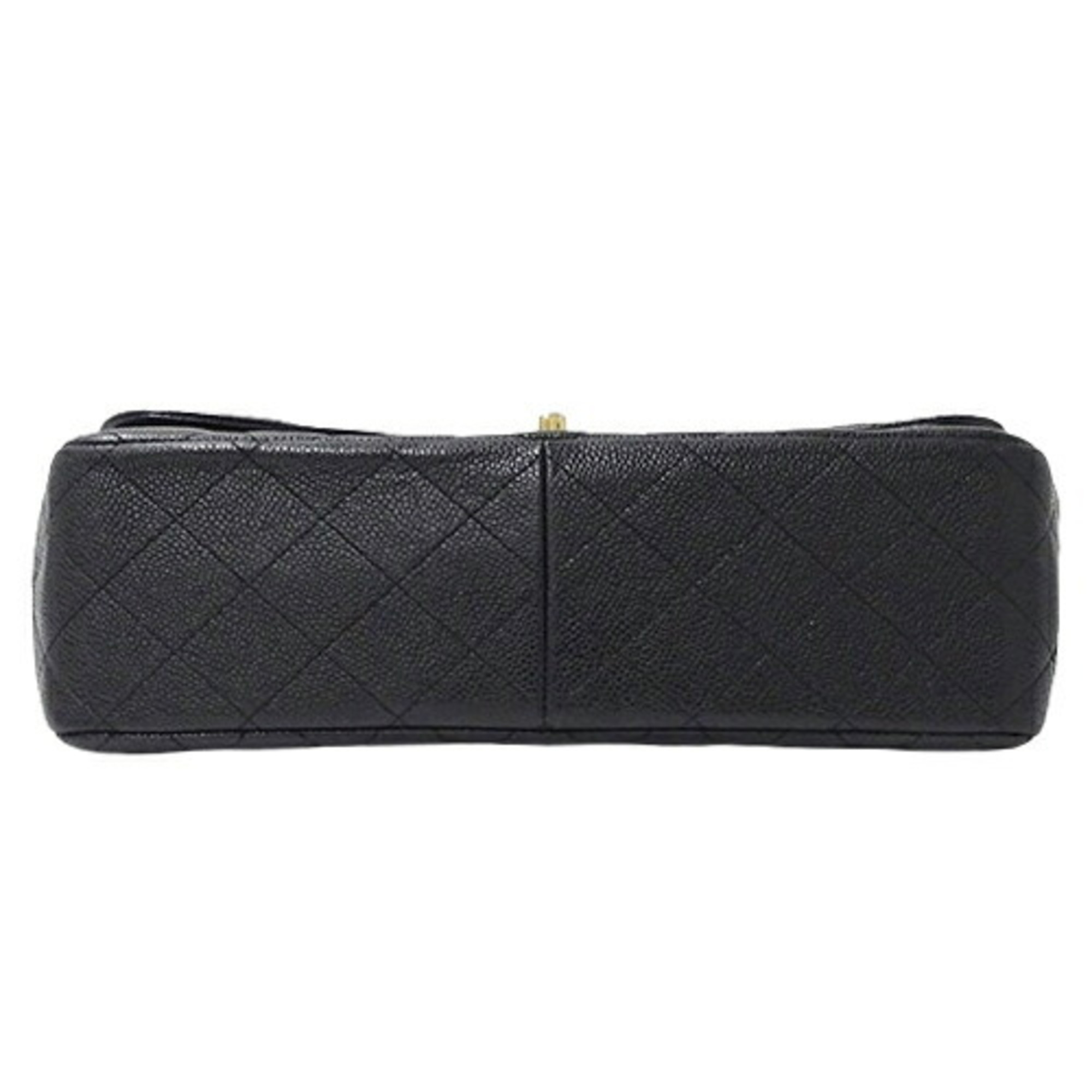 Chanel CHANEL Bag Deca Matelasse 30 Women's Shoulder Caviar Skin Black A58600 Chain Double Flap