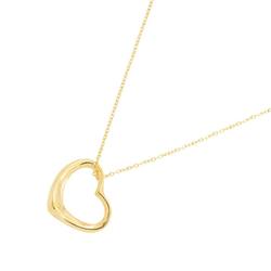 Tiffany & Co. Heart 22mm Necklace 45cm K18 YG Yellow Gold 750 Open
