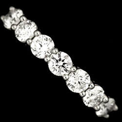Tiffany & Co. Forever Half Diamond Ring, Size 4, Diamond, Width 3mm, Pt, Platinum, Ring