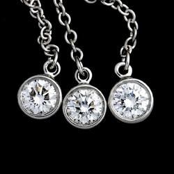 Tiffany & Co. Diamond Necklace 40cm Pt Platinum