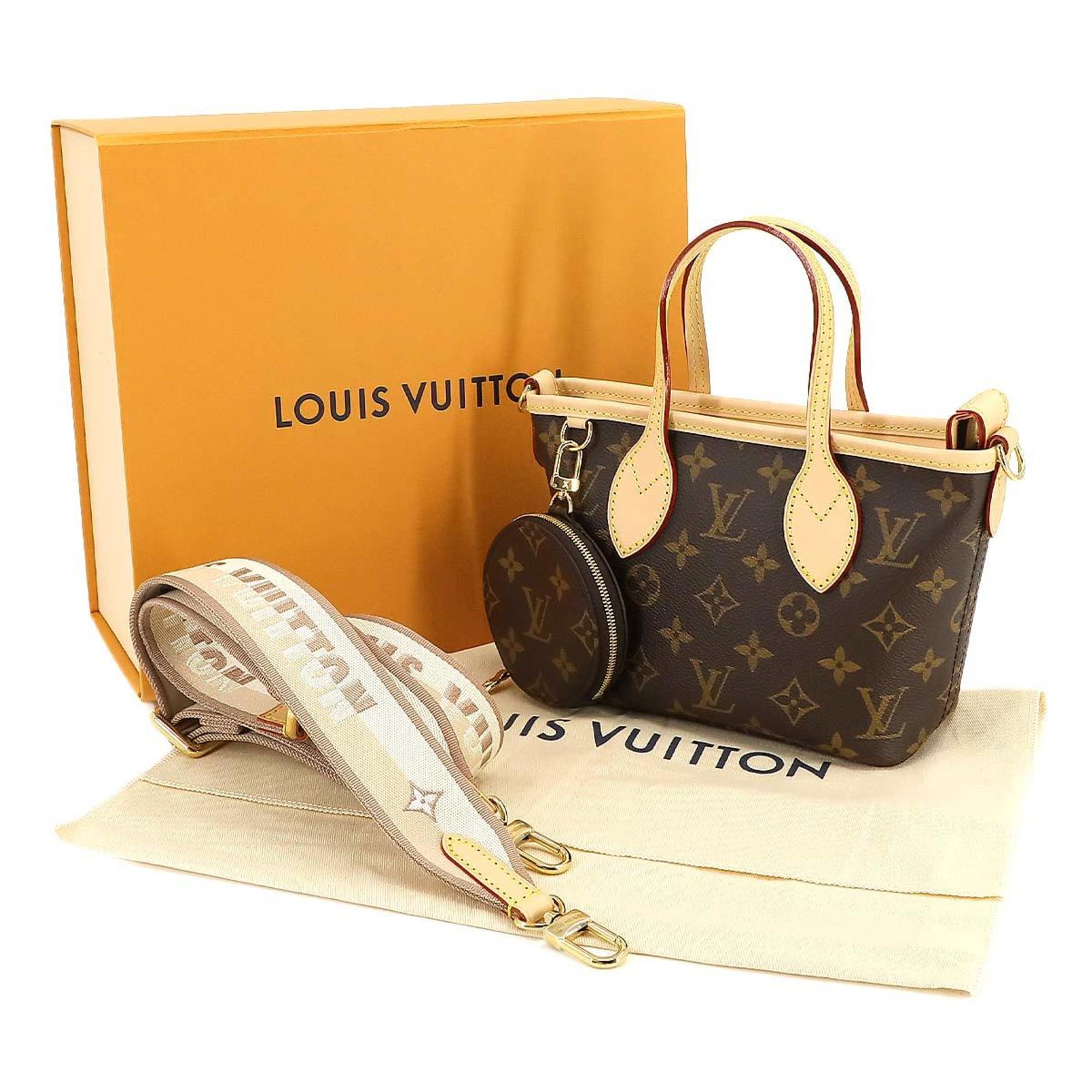 Louis Vuitton Monogram Neverfull BB 2way Tote Shoulder Bag Brown M46705 RFID