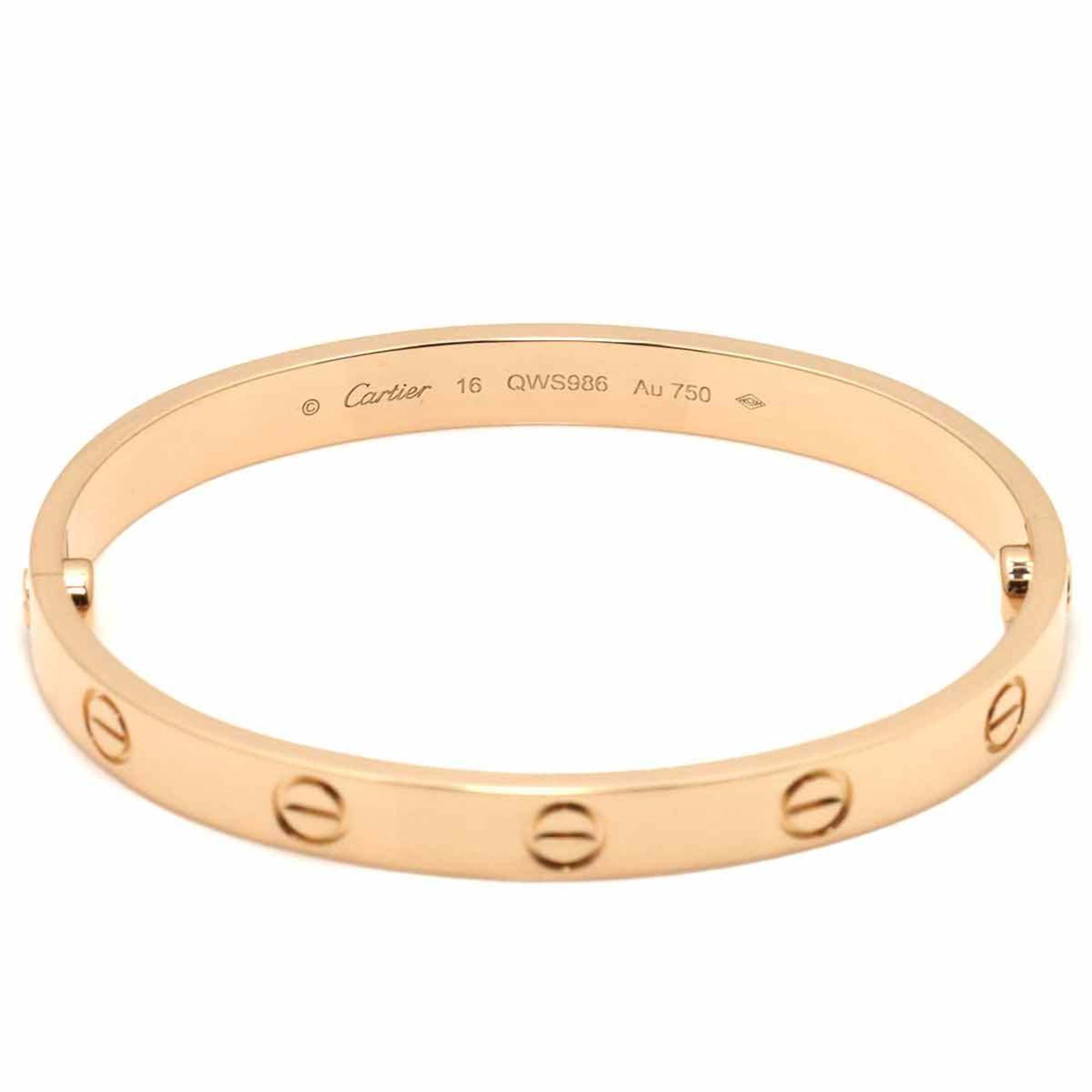 Cartier Love Bracelet #16 K18 PG Pink Gold 750 Bangle