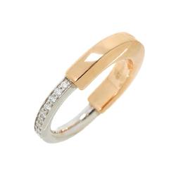 Tiffany & Co. Lock Ring, size 11, diamond 0.20ct, K18, PG, WG, pink, white gold, 750, Ring