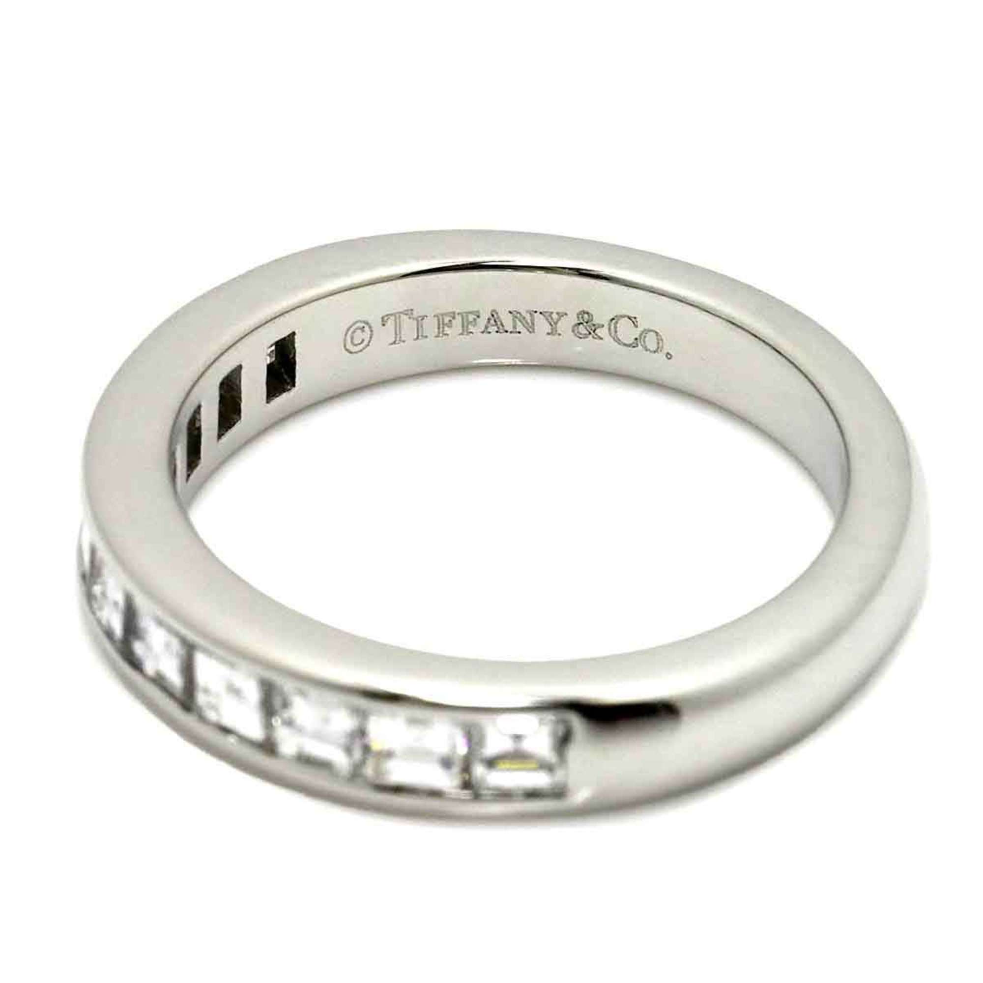 Tiffany & Co. Half Circle Size 8 Ring Diamond Pt Platinum