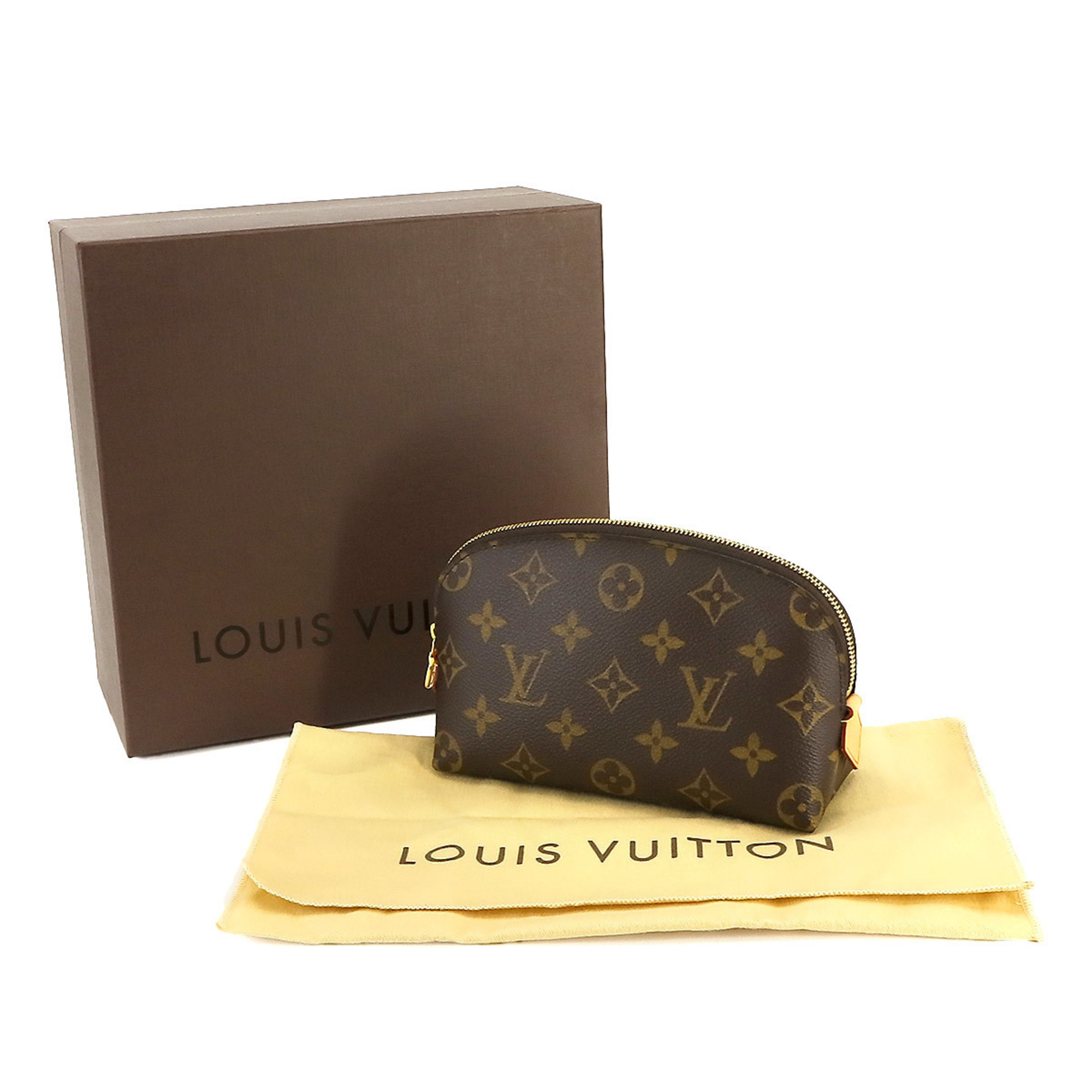 Louis Vuitton LOUIS VUITTON Monogram Pochette Tick Pouch Brown M47515 Cosmetic